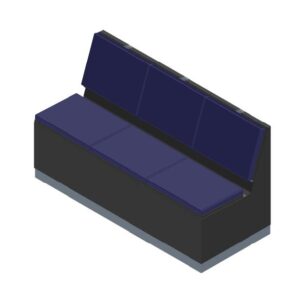 JPL-B3F1-3 - 3 Person Storage Bench