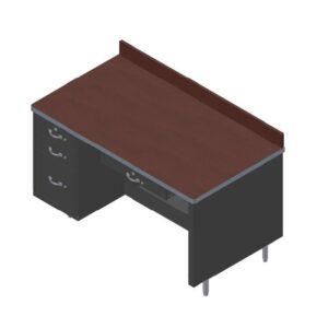 JPL-B5A2-CUSTOM54-3 - Custom Pedestal Desk