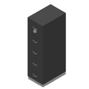 JPL-B6A11 - High Security 5 Drawer File Cabinet with Combo Lock