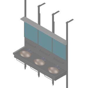 JPL-FN0303 - Triple Bowl Stainless Lavatory