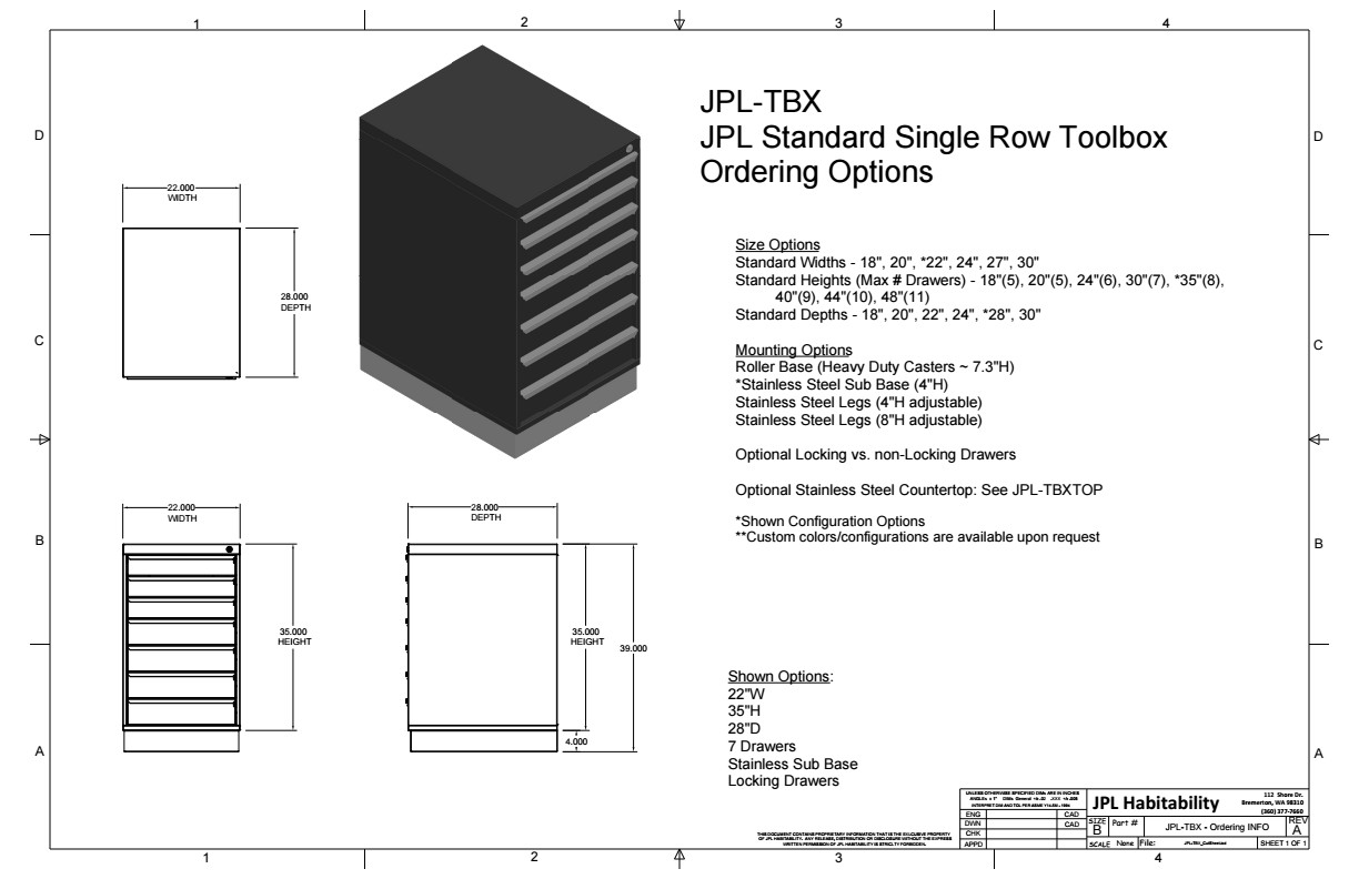 JPL-TBX - JPL Standard Single-Row Toolbox - Image 2